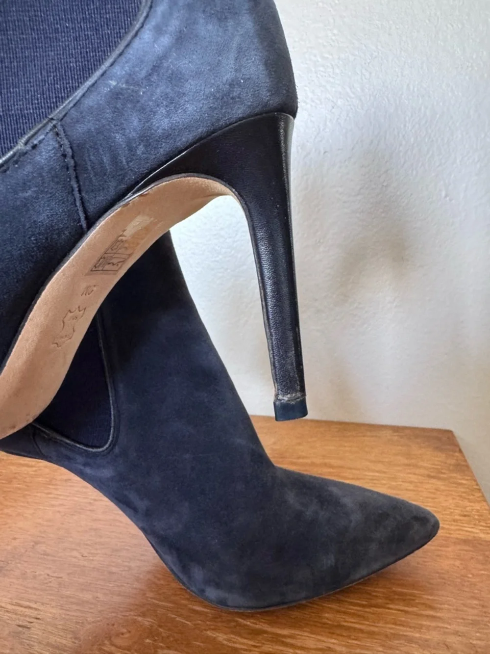 Tory Burch Dorset Blue Suede Booties Size 9